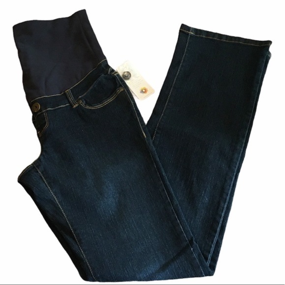 🎉HP🎉  🌸NWT THYME 3 in 1 Stretch Maternity Denim Pant  - sz Womens XS - Picture 4 of 10